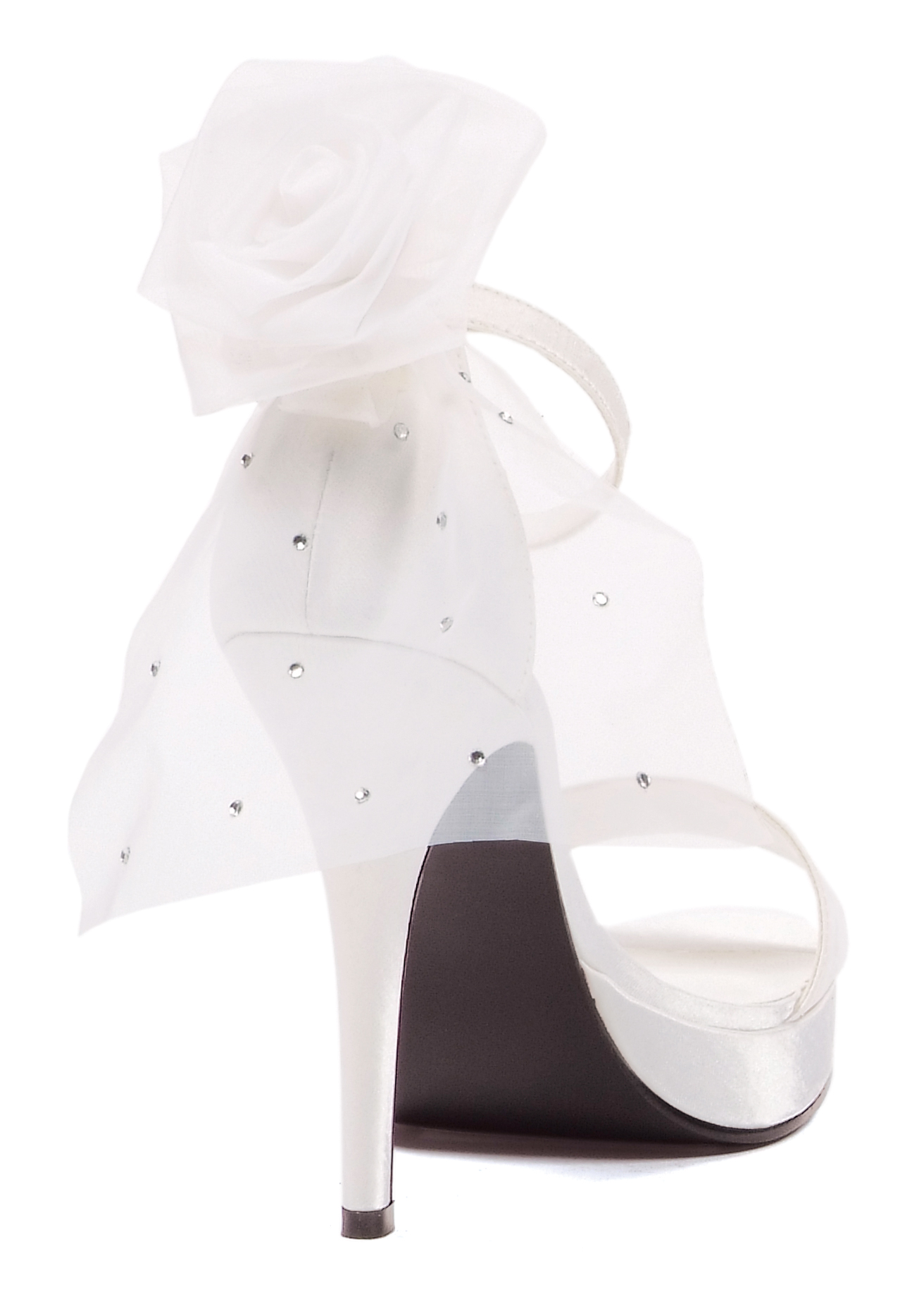 Bride - 4.5 Inch Bridal Sandal with Back Veil